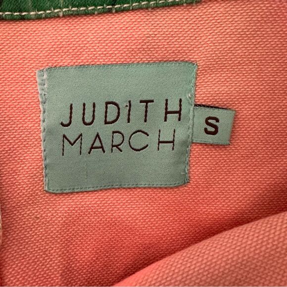 Judith March Tropical Leaf Print Mini Skirt Zip Up Small Pink Green - Picture 5 of 7